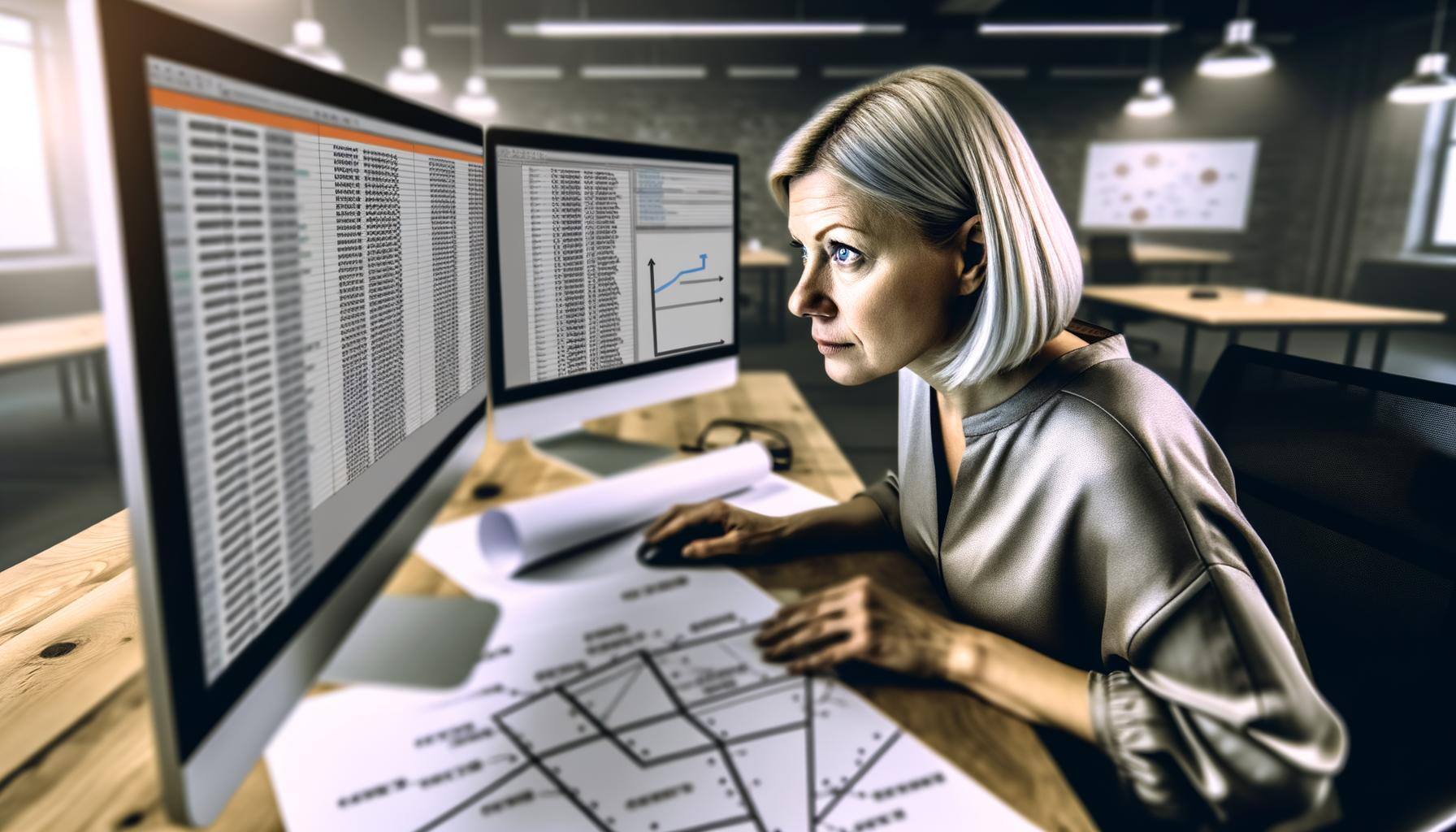 mujer optimizando delante del ordenador campañas de email