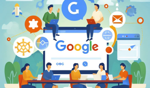 ilustracion sobre los grupos de google workplace